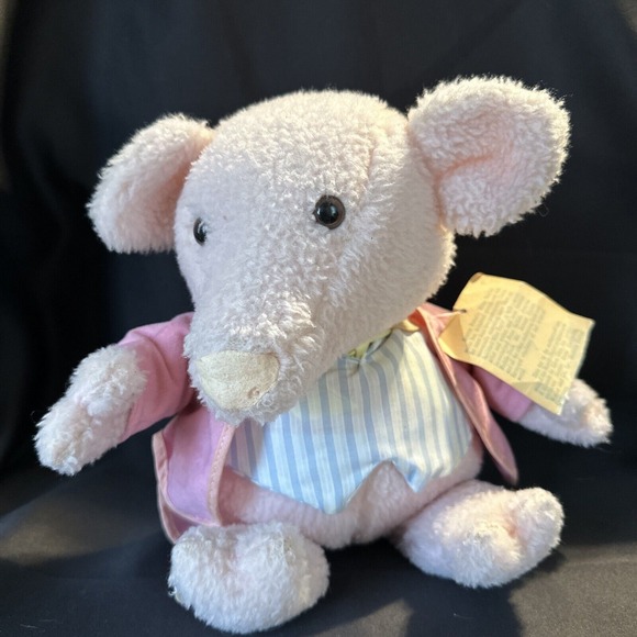 Vintage-Eden‎ Beatrix Potter The Tale of Pigling Bland Pink Pig Stuffy 12" Tag - Picture 1 of 12